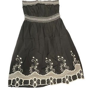 Speed Control New York ~ Black & White strapless dress